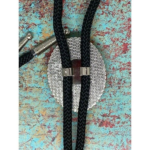 Lariat Mens womens Southwest western Sugar Skull Cameo Pendant Bolo Necklace - Picture 5 of 8